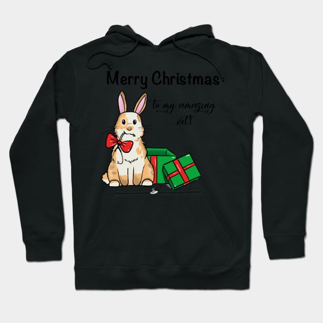 Merry Christmas to my vet bunny Hoodie by WillowGrove